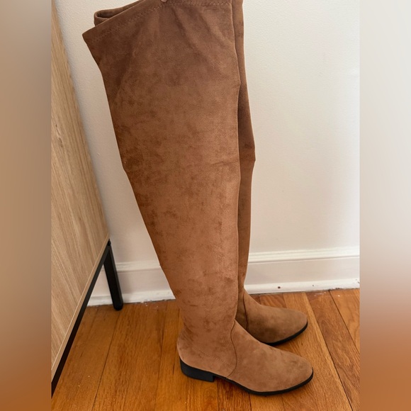 BAMBOO Tan Over-the-Knee Boots